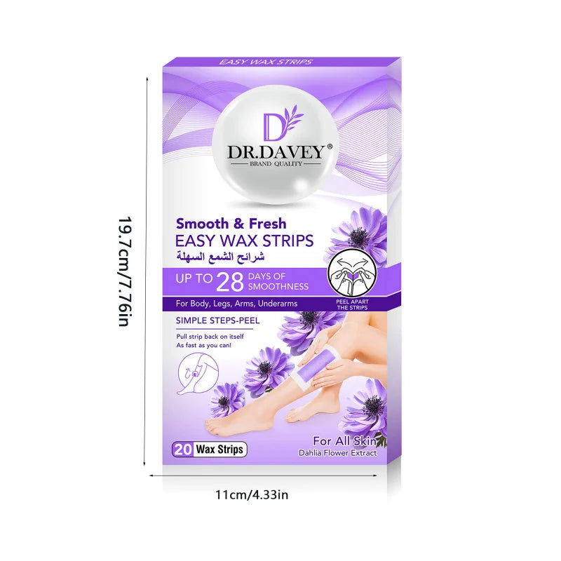 1 box of double-sided depilatory wax paper tear off disposable full body universal adhesive depilatory paper can be cut freely Peaceful Pleasures Health and Wellness