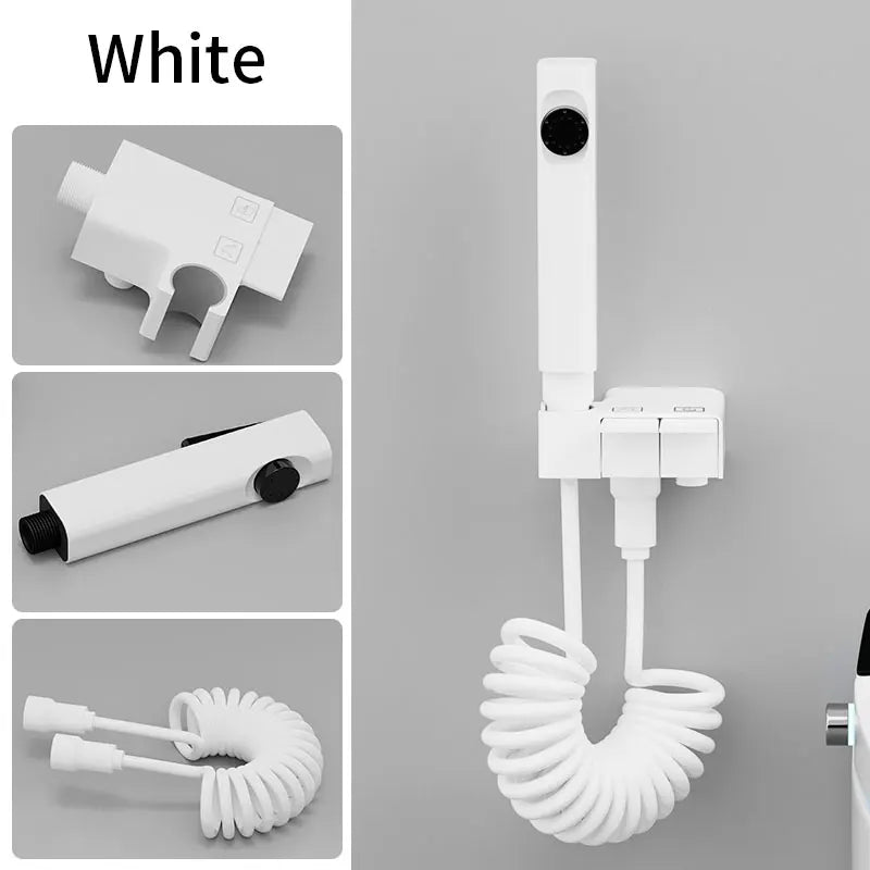 Solid Brass Bidet Shower Faucet | Hot & Cold Mixer Tap