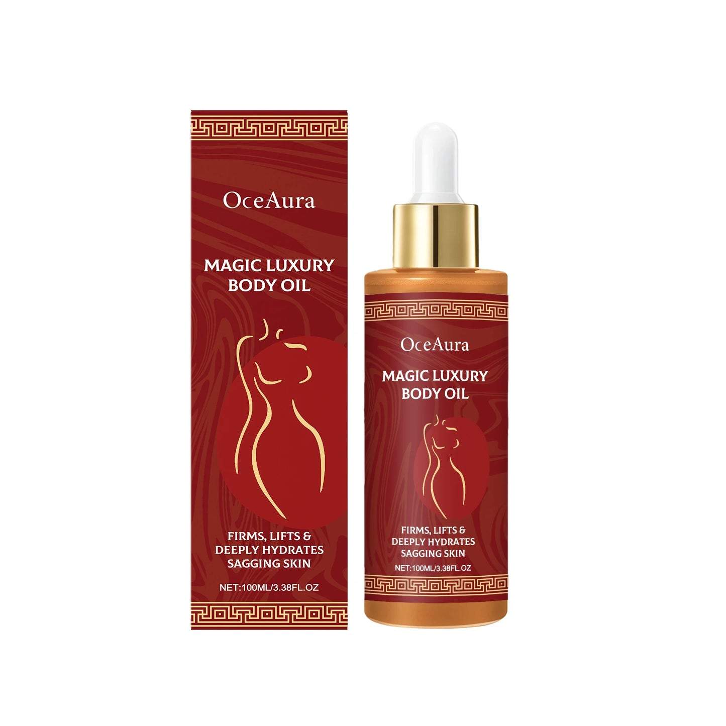 OceAura Rosa Extract Body Oil | Rosehip Moisturizing Dry Skin Oil