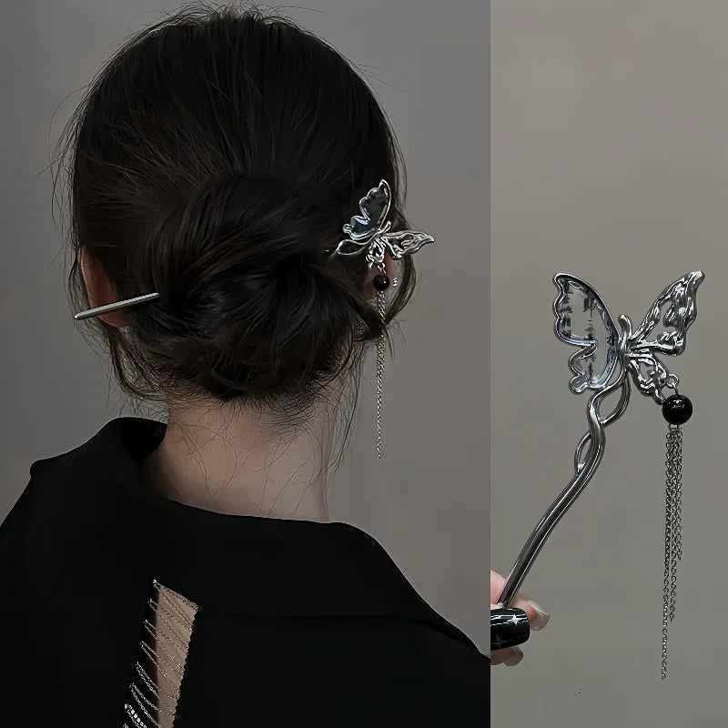 6-Piece Alloy Butterfly Hairpin Set – Retro Style Peaceful Pleasures Health and Wellness