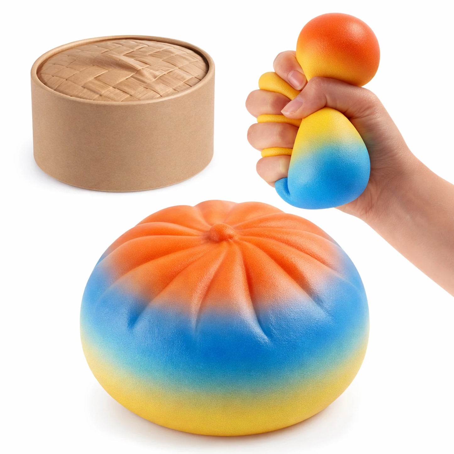 Bread Squeeze Ball Sensory Toy – 10 Colors | Kids & Adults