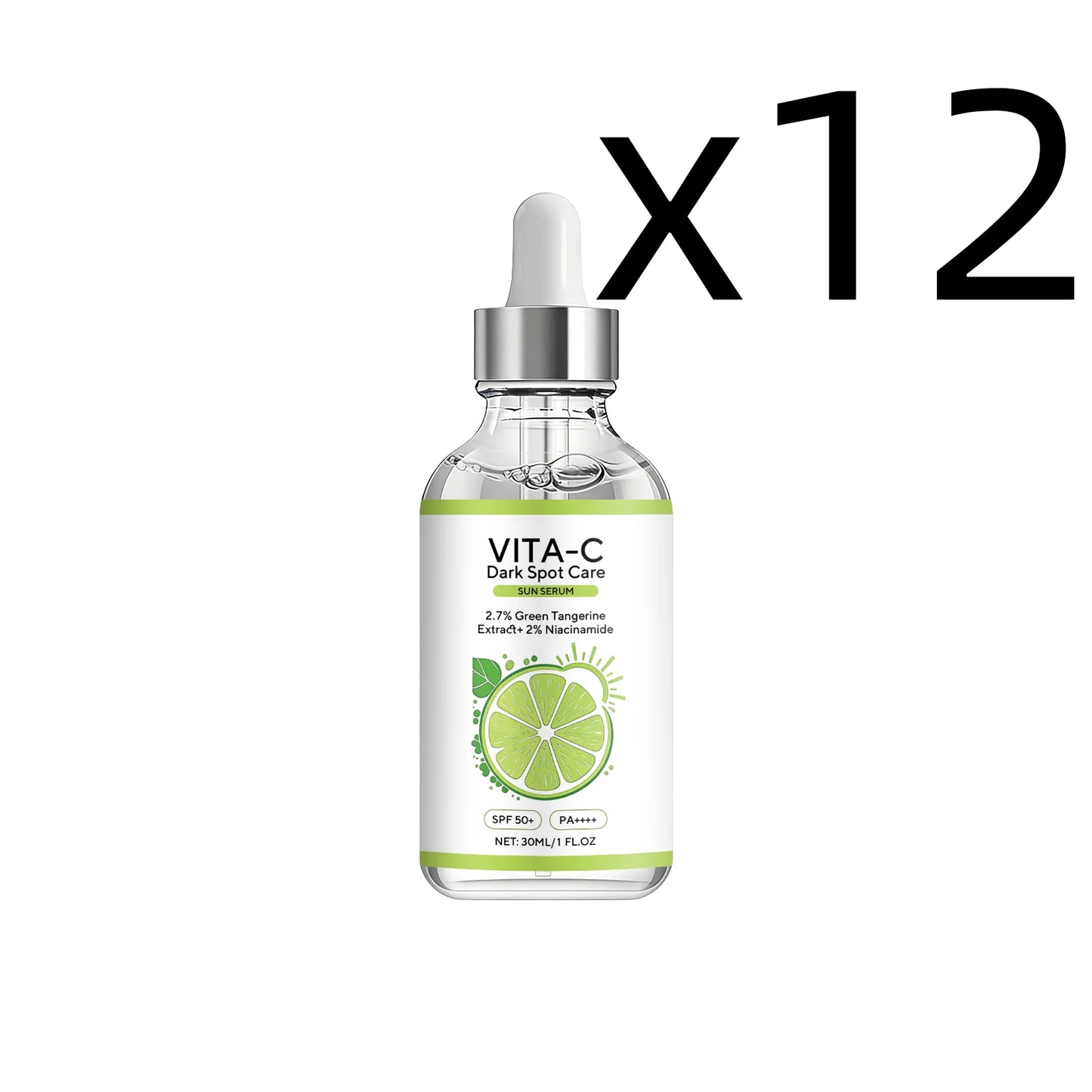 Vitamin C Sunscreen Essence Anti Sunburn Protection Brighten Skin Tone Fade Spots Improve Dullness Nourish Skin Brighten Serum Peaceful Pleasures Health and Wellness 30ml X 12PCS