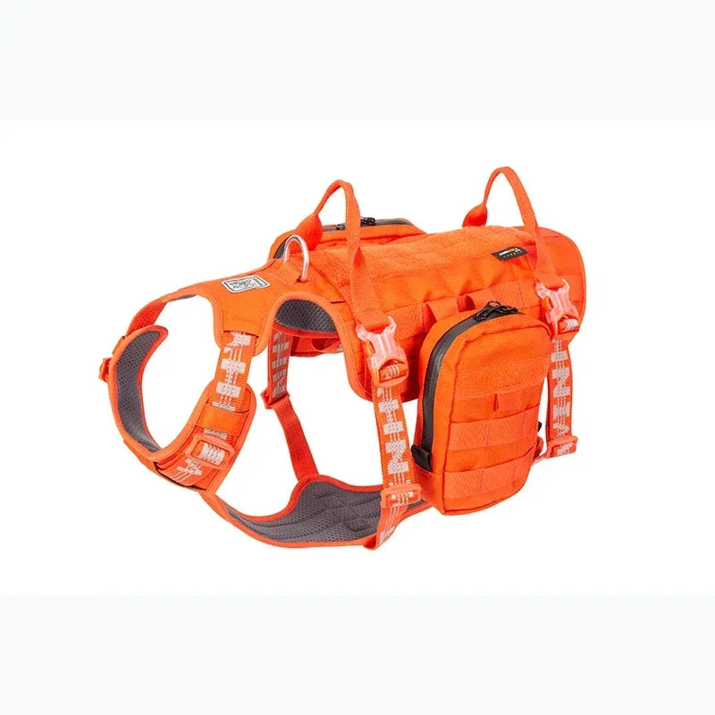 TRUELOVE Pet Harness Bag High Tactical Training Military Backpack Service Dog Harness Waterproof Fabric Hiking Training YH1806 Peaceful Pleasures Health and Wellness Orangeade XL China Mainland