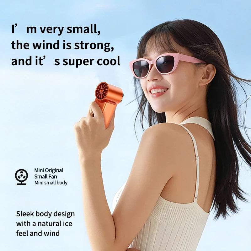 Handheld Turbo Fan High Speed 20000rpm USB Rechargeable Long Endurance Powerful Portable Outdoor Summer Fan For Travel Peaceful Pleasures Health and Wellness
