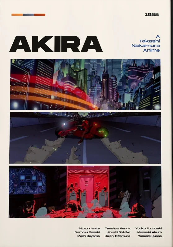 Akira Anime Retro HD Canvas Wall Art Poster | Japan Print