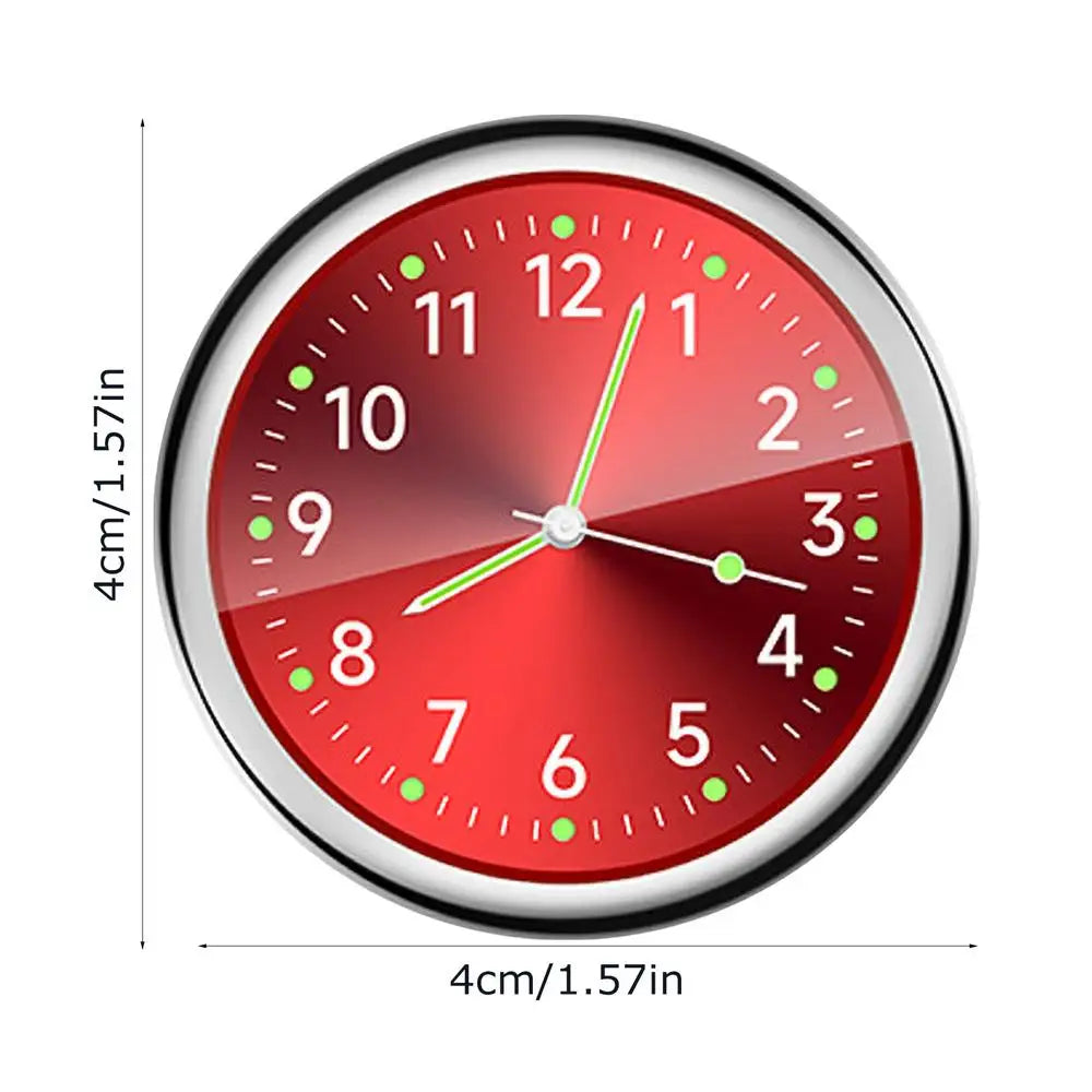Glowing Analog Car Dashboard Clock, Stick-On Quartz Replacement Clock for Vehicle Automotive Interior Decor accessories Peaceful Pleasures Health and Wellness D