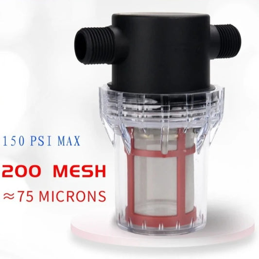 304 Stainless Steel Filter Screen 200 Mesh Pre-Filter Water Pump Filter 1/2 Inch, 3/4 Inch, 1 Inch Male Pipe Thread Filter Peaceful Pleasures Health and Wellness