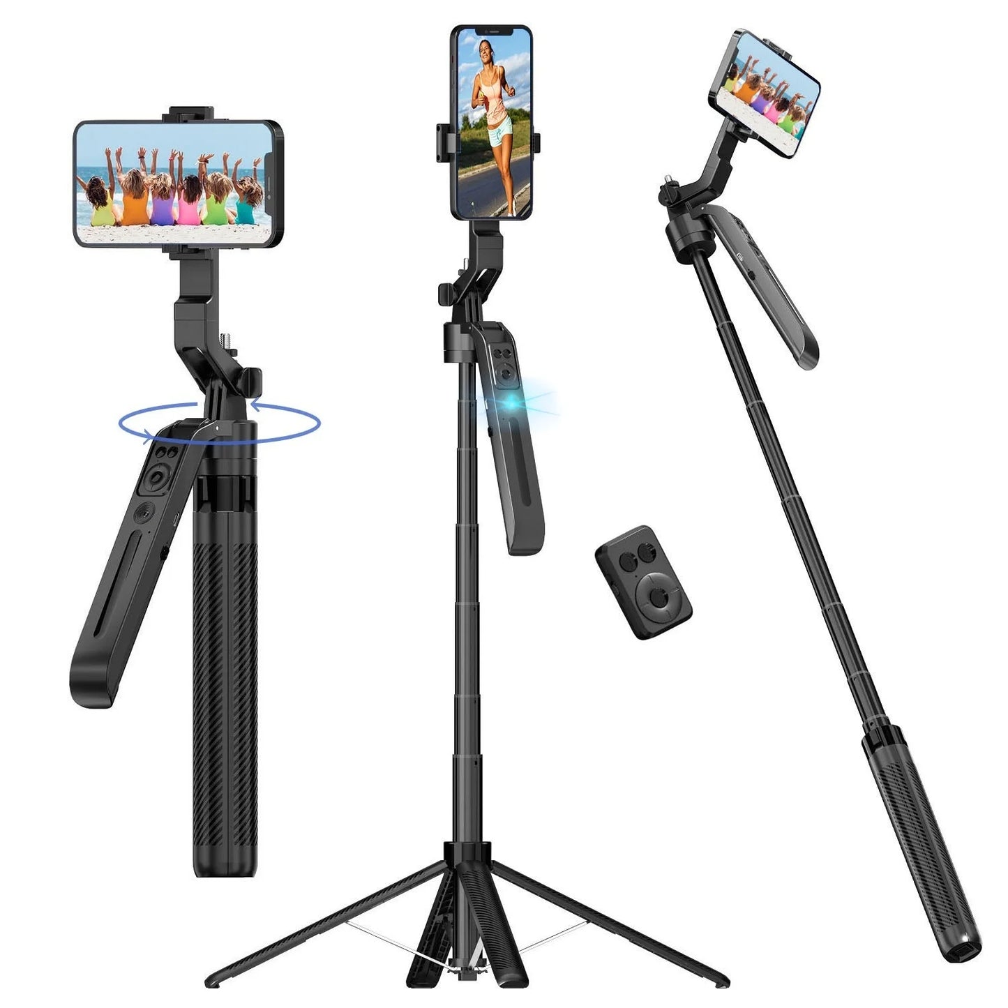 KAMISAFE 71" Auto Face Tracking Tripod | 360° Selfie Stick
