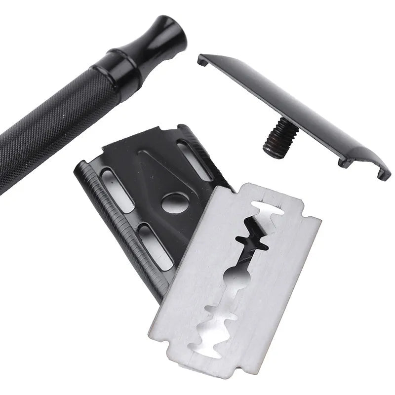 Men's Double Edge Safety Razor | Stainless Steel + Titanium Blade