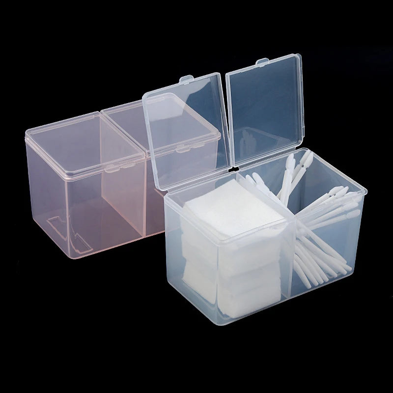 1pc Clear Makeup Storage Box With Lid, 2-grid Dustproof Storage Box For Skincare Makeup And Sundries, Countertop & Vanity Storag Peaceful Pleasures Health and Wellness
