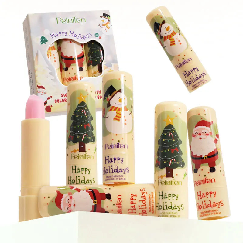 PEINIFEN 3-Pack Christmas Color Changing Lip Balm – Vitamin E