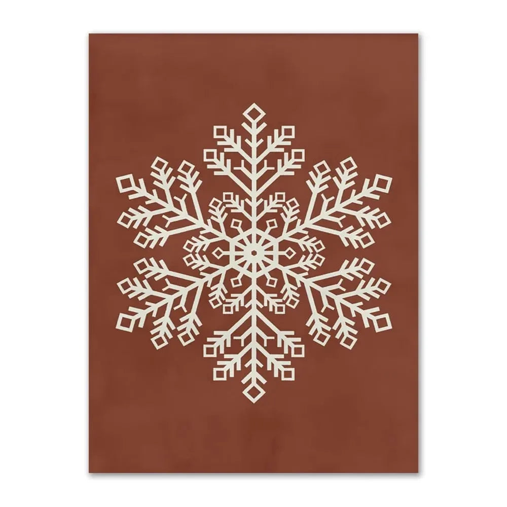 Vintage Christmas Tree Canvas Wall Art | Unframed Holiday Print