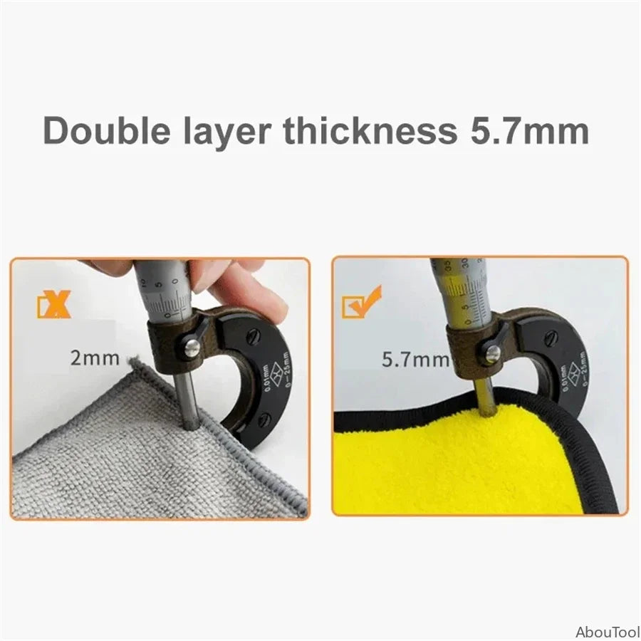 1/2/6pcs 30x60cm Microfiber Cleaning Towel Thicken Soft Car Body Washing Towels Double Layer Clean Rags Car Accessories Peaceful Pleasures Health and Wellness