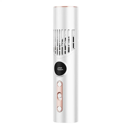 Foldable Mini Handheld Fan with Digital Display | Portable Portable Handheld Fan Peaceful Pleasures Health and Wellness