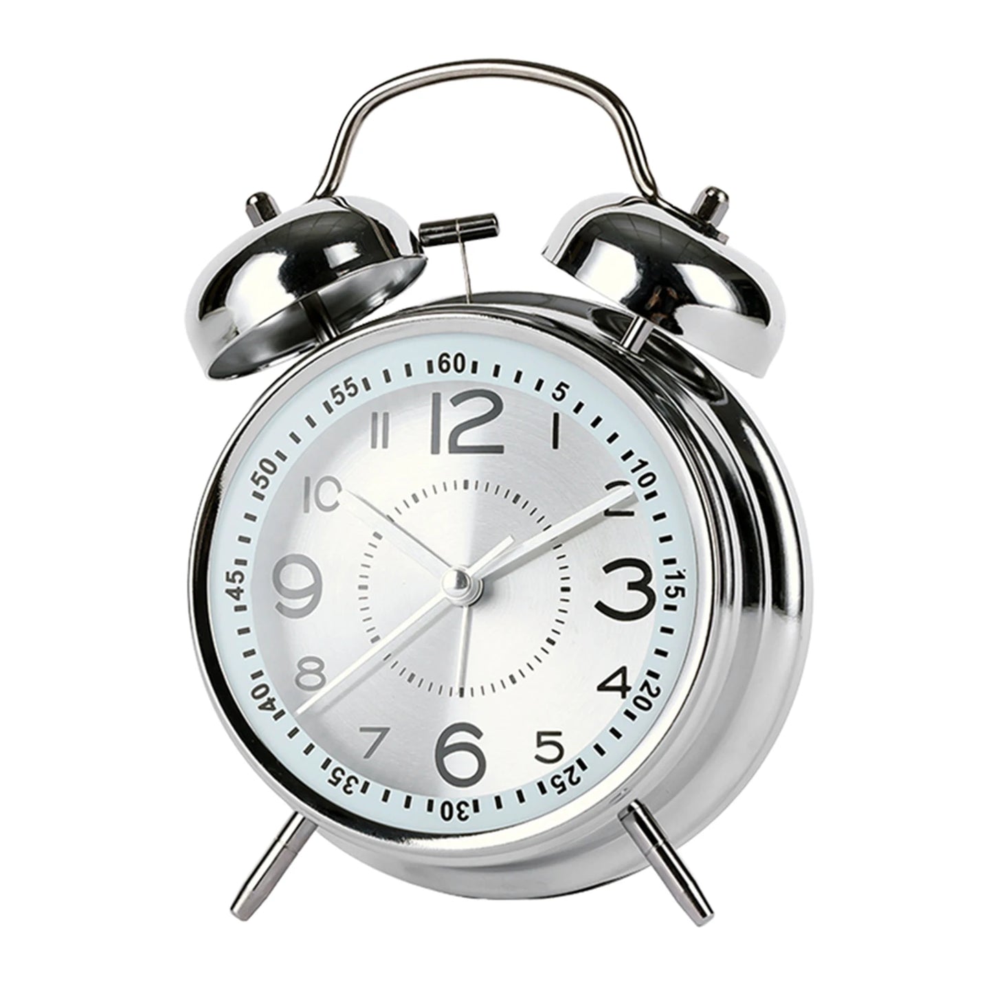 Twin-Bell Vintage Alarm Clock | Loud, Compact & Retro Vintage Alarm Clock Peaceful Pleasures Health and Wellness White