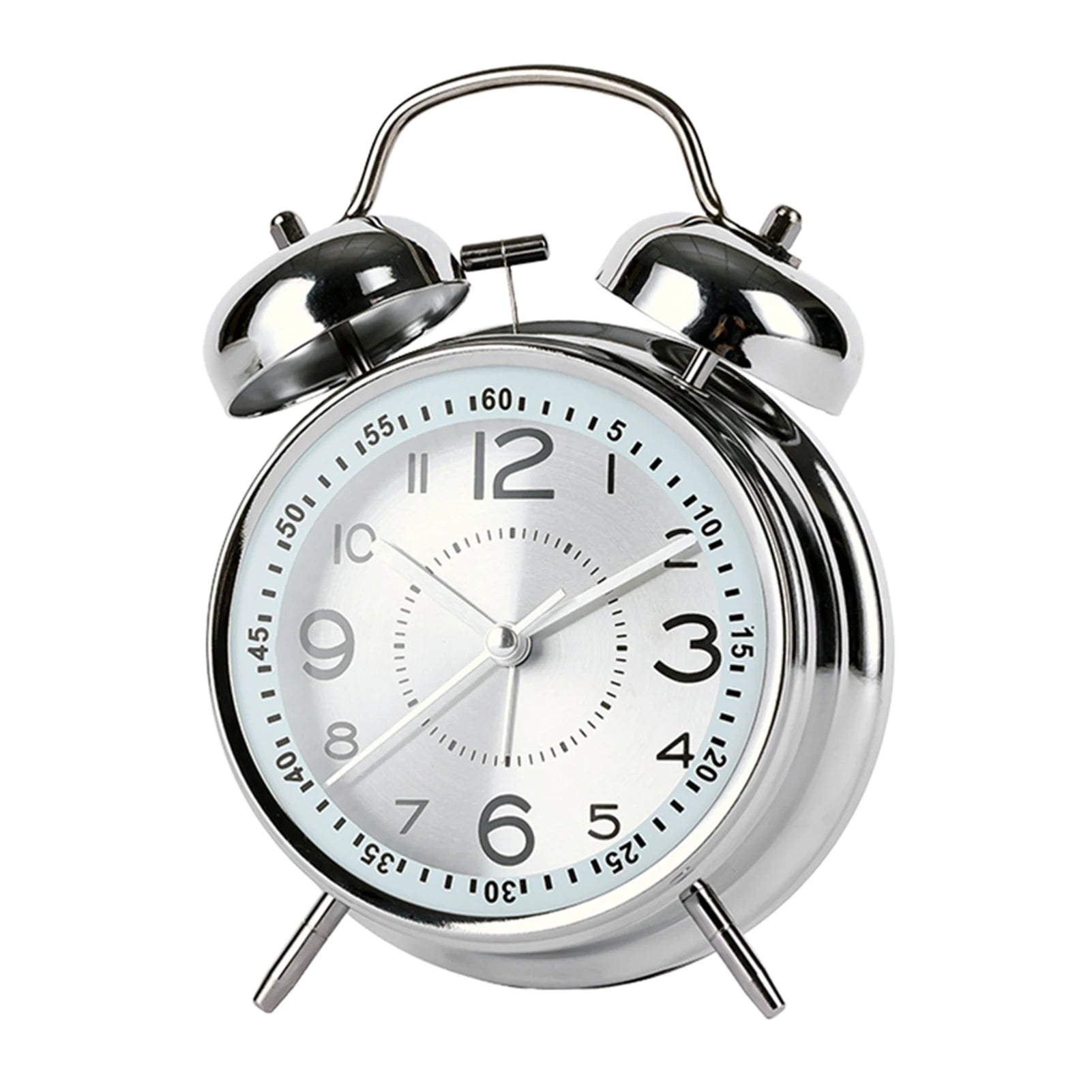 Twin-Bell Vintage Alarm Clock | Loud, Compact & Retro Vintage Alarm Clock Peaceful Pleasures Health and Wellness White
