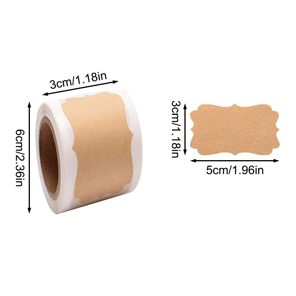 300 Stickers/Rolls/30x50mm Kraft Paper Blank Decorative Stickers Stickers Diy Stickers Baking Packaging Stickers Labels Peaceful Pleasures Health and Wellness