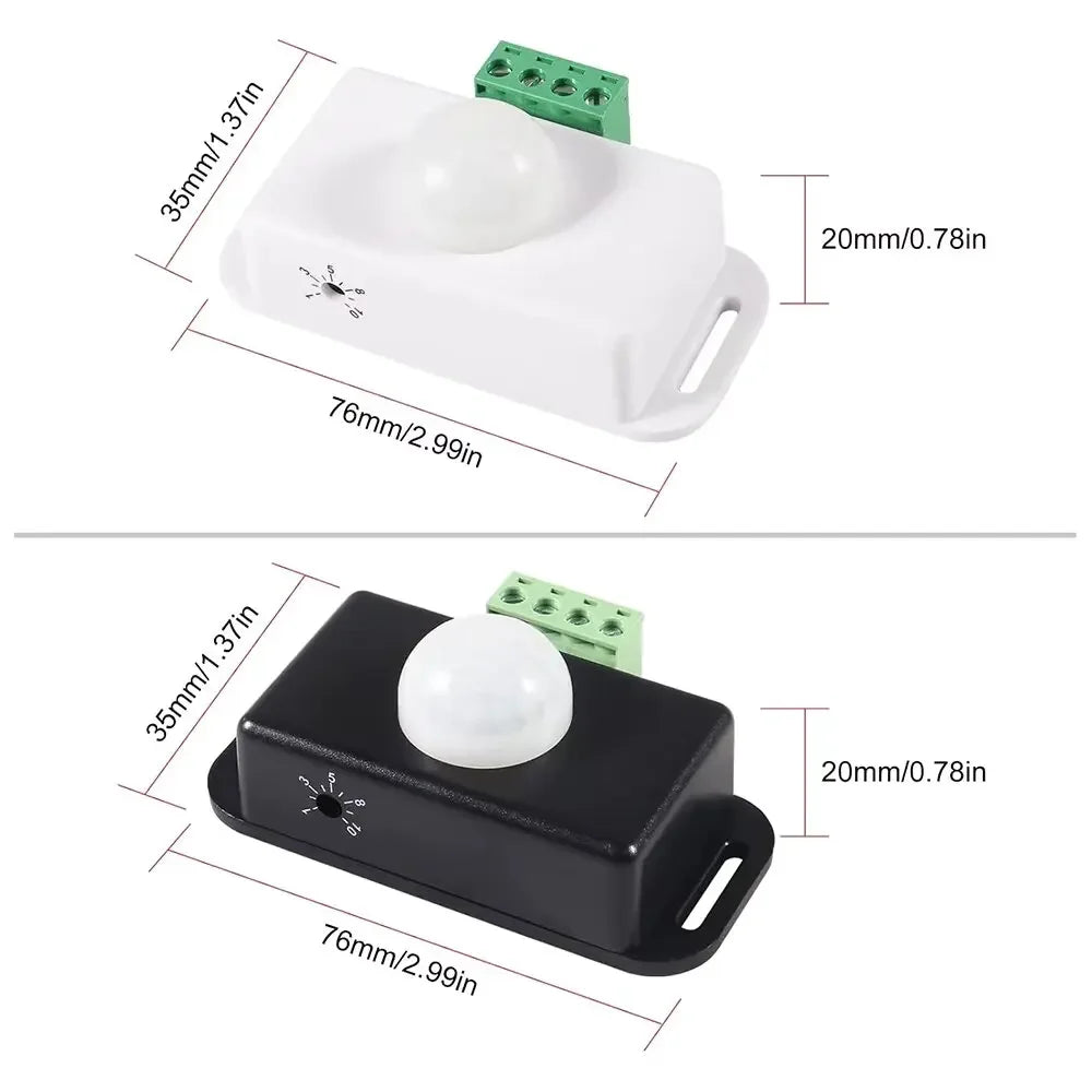 DC12V-24V 8A PIR Motion Sensor Switch Delay Adjust Infrared PIR Human Body Sensor Smart Switch Auto Sensor For LED Light Strip Peaceful Pleasures Health and Wellness