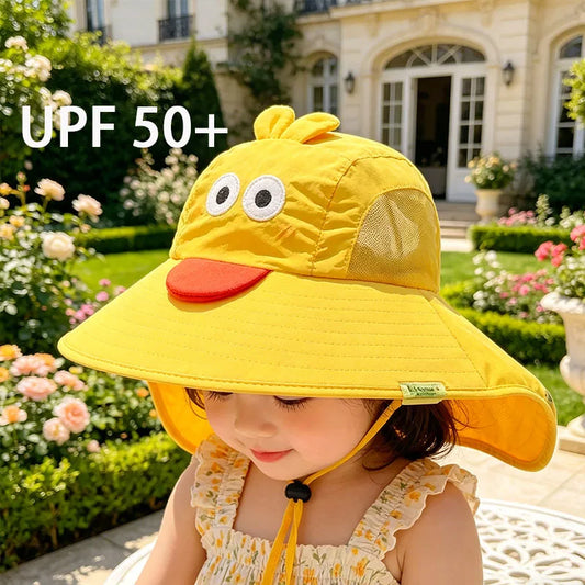 Kids UPF 50+ Sun Hat Wide Brim Neck Flap | Beach Summer Cap Kids Sun Hat Peaceful Pleasures Health and Wellness