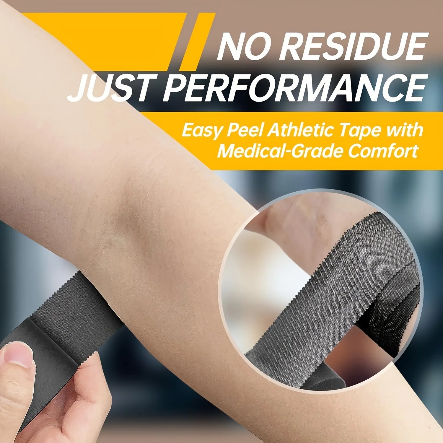 4 Rolls 3.8cm×9.1m Black White Cotton Tape Sports Tape Self-Adhesive Bandage Breathable Flexible Fabric Non Woven Bandage Peaceful Pleasures Health and Wellness
