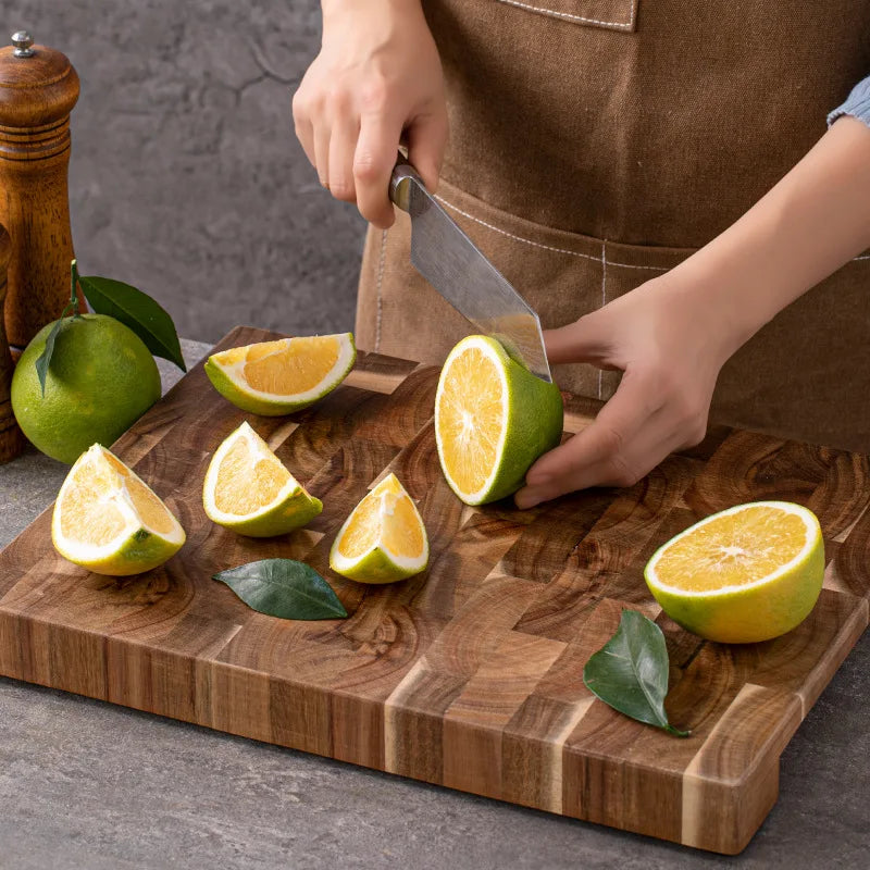 Solid Wood Cutting Board Acacia Wood Cutting Board Wooden Splicing Cutting Board Household Non-Slip Cutting Board Geometric Peaceful Pleasures Health and Wellness
