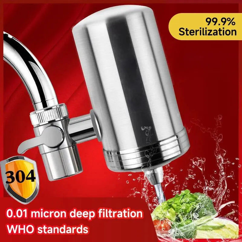 Stainless Steel Faucet Water Filter – Tap Pre-Filter Purifier