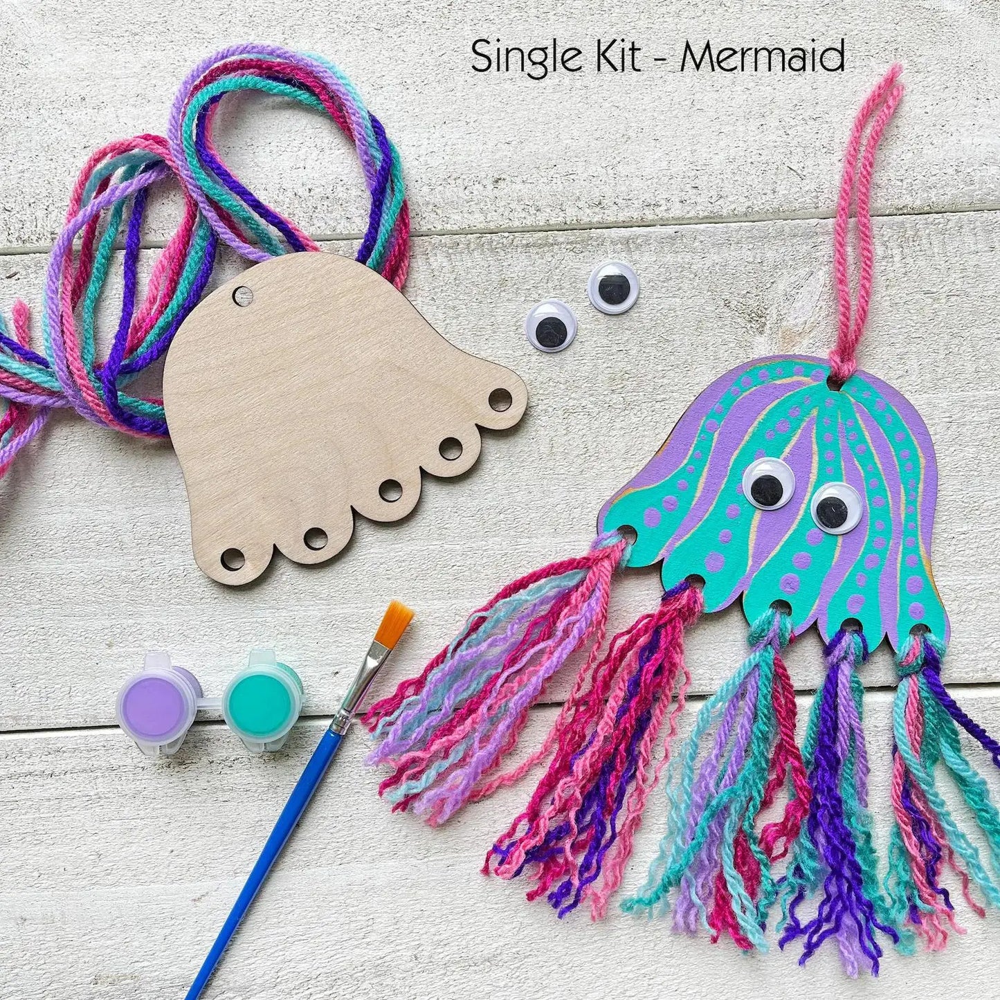 Jellyfish Wood Craft Kit for Kids | Mermaid Party Activity