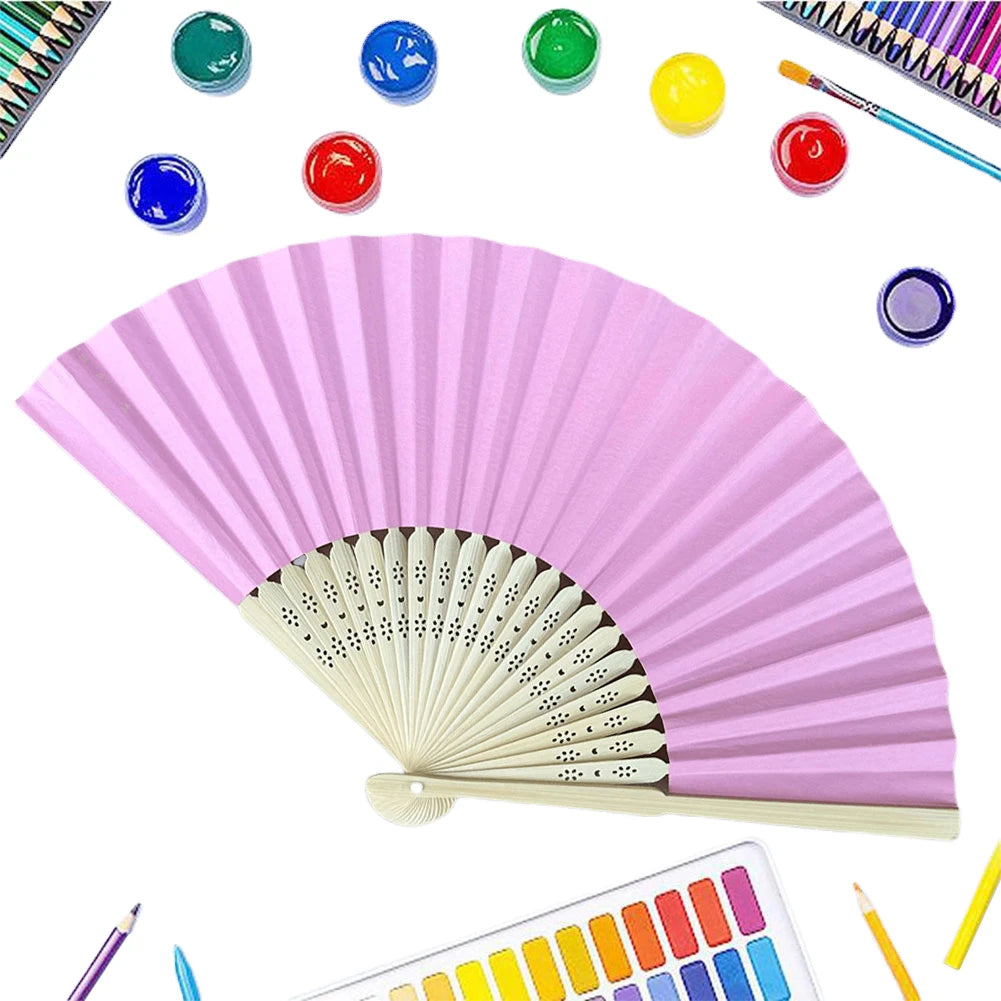 DIY Blank Bamboo Folding Fan for Painting & Weddings Peaceful Pleasures Health and Wellness france