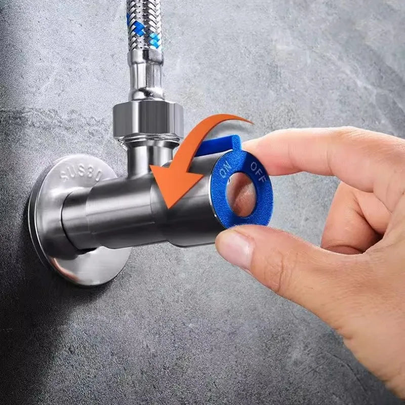 Stainless Steel 1/2" Triangle Stop Valve – Hot & Cold Water