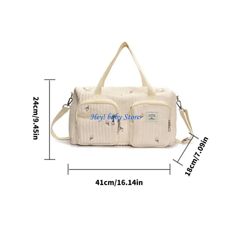 Large Floral Diaper Bag | Crossbody Mom Bag, Multi-Carry