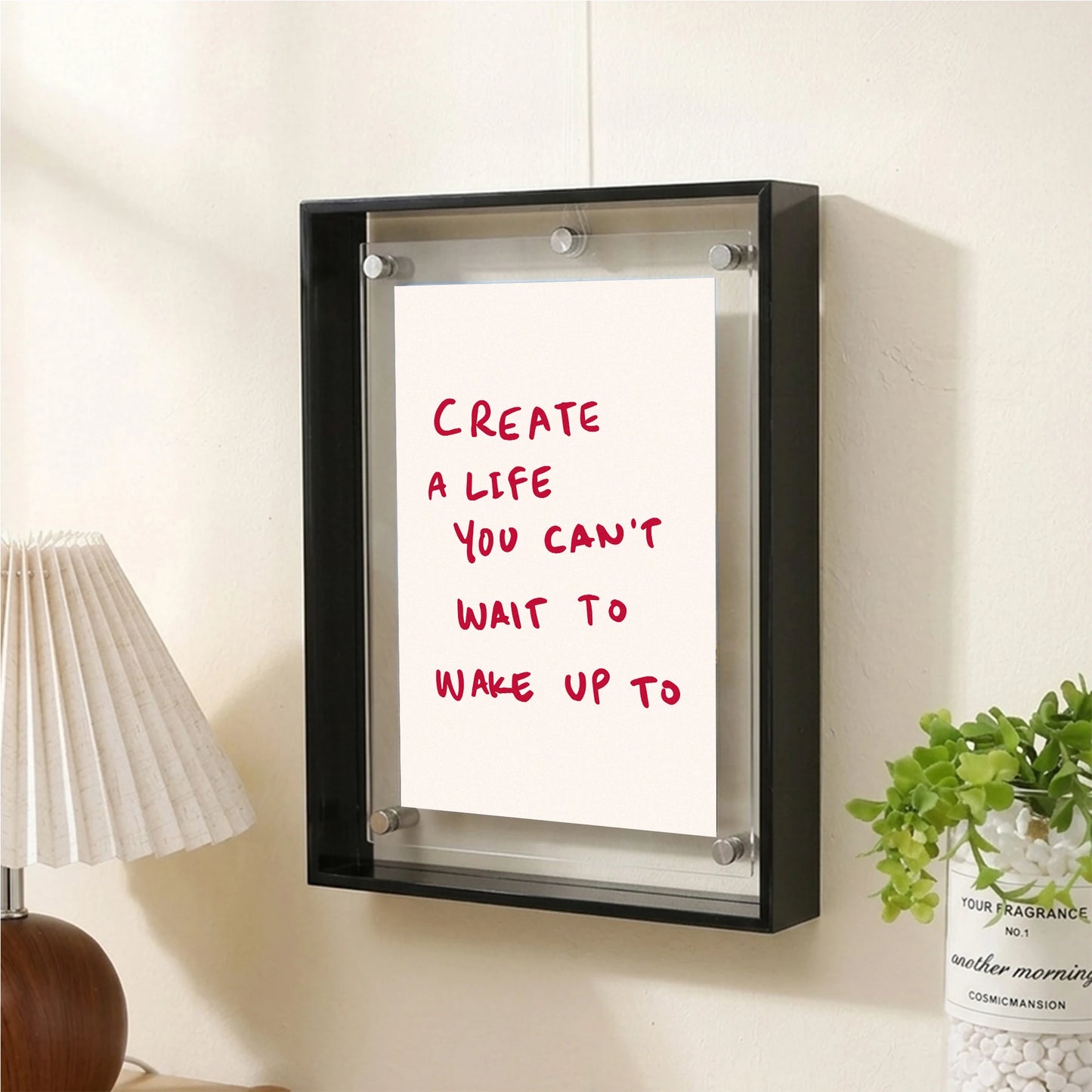 Acrylic Inspirational Quote Photo Frame | Wall Decor