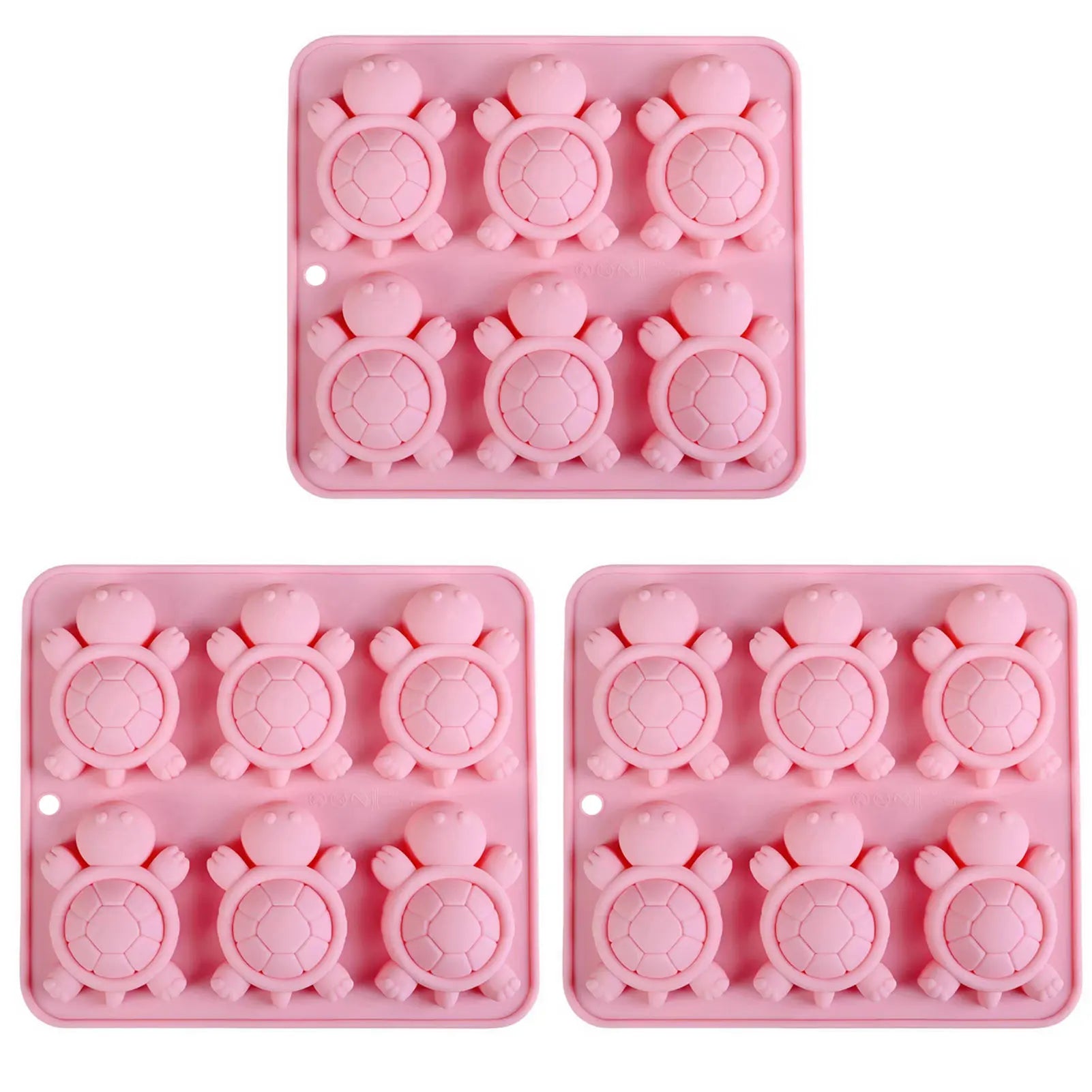 Turtles Ice Tray 3D Tortoises Sea Turtles Silicone Mold For DIY Ice Cubes Hand-Made Kitchen Baking Supplies For Kids' Activities Peaceful Pleasures Health and Wellness 3pcs
