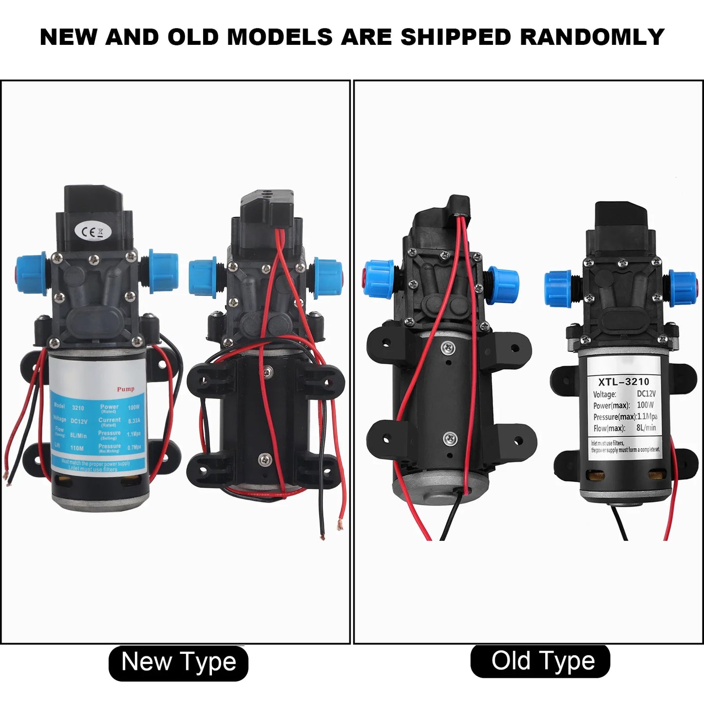 12V DC 100W Min 160Psi Pressure Diaphragm Self Priming Water Pump Wash