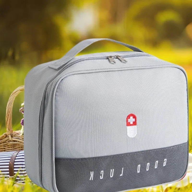 Portable First Aid Kit – Large Capacity Layered Storage Organizer