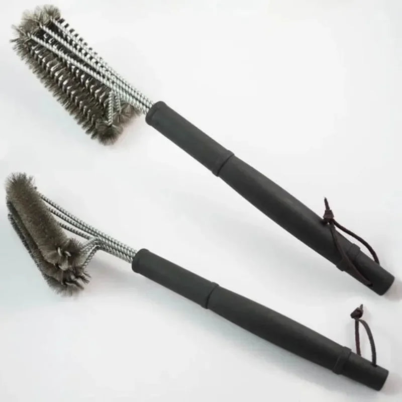 Grill Cleaning Brush BBQ Tool Grill Brush 3 Stainless Steel Brushes In 1 Cleanin Bbq Accessories Best Cleaner Barbecue bbq Peaceful Pleasures Health and Wellness