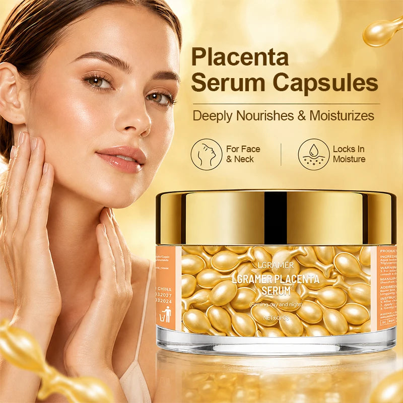 30 /60/120 Capsules Vitamin E Face Deep Moisturizing Capsule Essence, Hydrates and Smooths Skin, Deep Hydration Reduce dullness Peaceful Pleasures Health and Wellness
