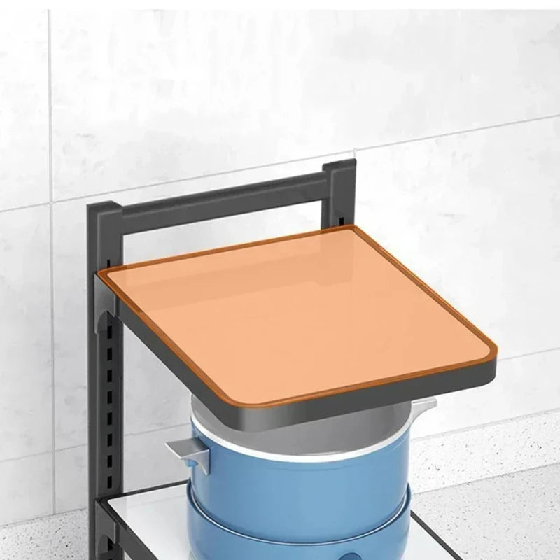 Multi-Layer Corner Kitchen Storage Rack | Carbon Steel