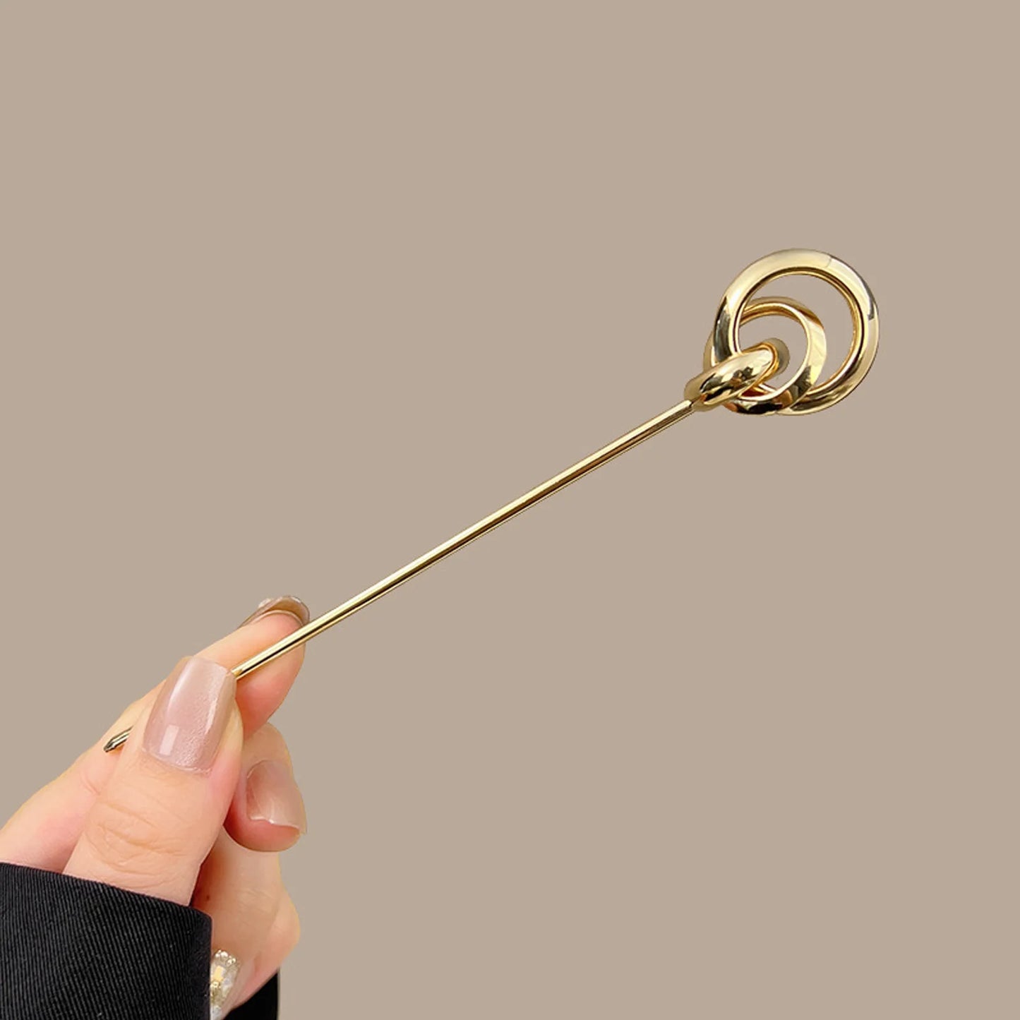 Metal Hairpin with Geometric Sphere Design for Women Durable and Stylish Alloy Hair Accessory Peaceful Pleasures Health and Wellness
