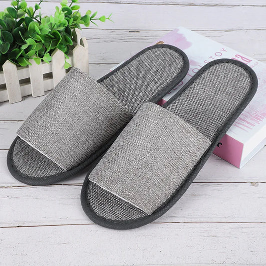 Disposable Hotel Slippers Non-Slip Close Toe Indoor Spa Slides Disposable Slippers Peaceful Pleasures Health and Wellness C One Size