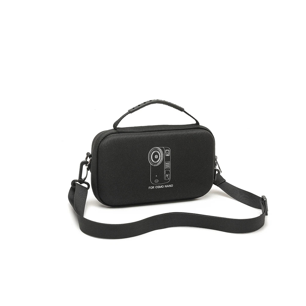 Stylish And Simple Suitable For DJI OSMO NANO Cameras Storage Bag Sports Camera Storage Box Perfect For Storing Accessories Peaceful Pleasures Health and Wellness Black nylon