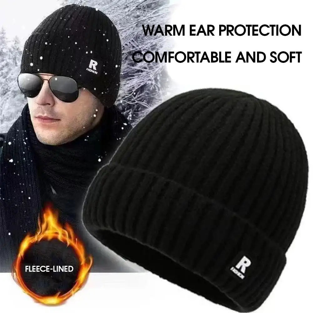 Winter Thick Beanie Hat With Fleece Lined For Men Women Winter Solid Knitted Wool Skull Cap For Outdoor Activities & Daily Use Peaceful Pleasures Health and Wellness