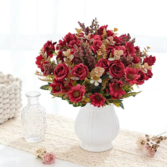 Silk Rose Artificial Flowers | Wedding, Home & Valentine's Décor Artificial Flower Bouquet Peaceful Pleasures Health and Wellness