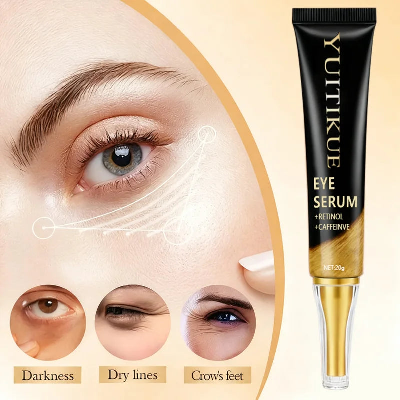 YUITIKUE Caffeine Eye Cream 20g - Fast-Acting Firming & Lifting, Energizes Eye Area, Day & Night Use, Reduces Puffiness Peaceful Pleasures Health and Wellness