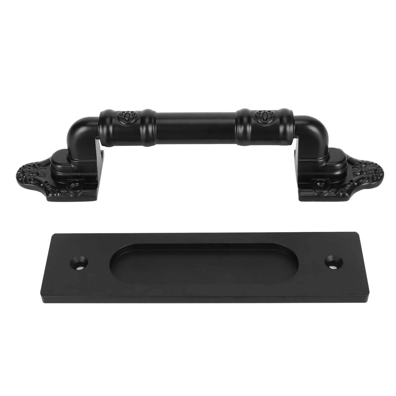 Barn Door Handles Sliding Barn Door Handle Double Sided Black Barn Door Pull Handle for Gates Garages Sliding Barn Door Handle Peaceful Pleasures Health and Wellness
