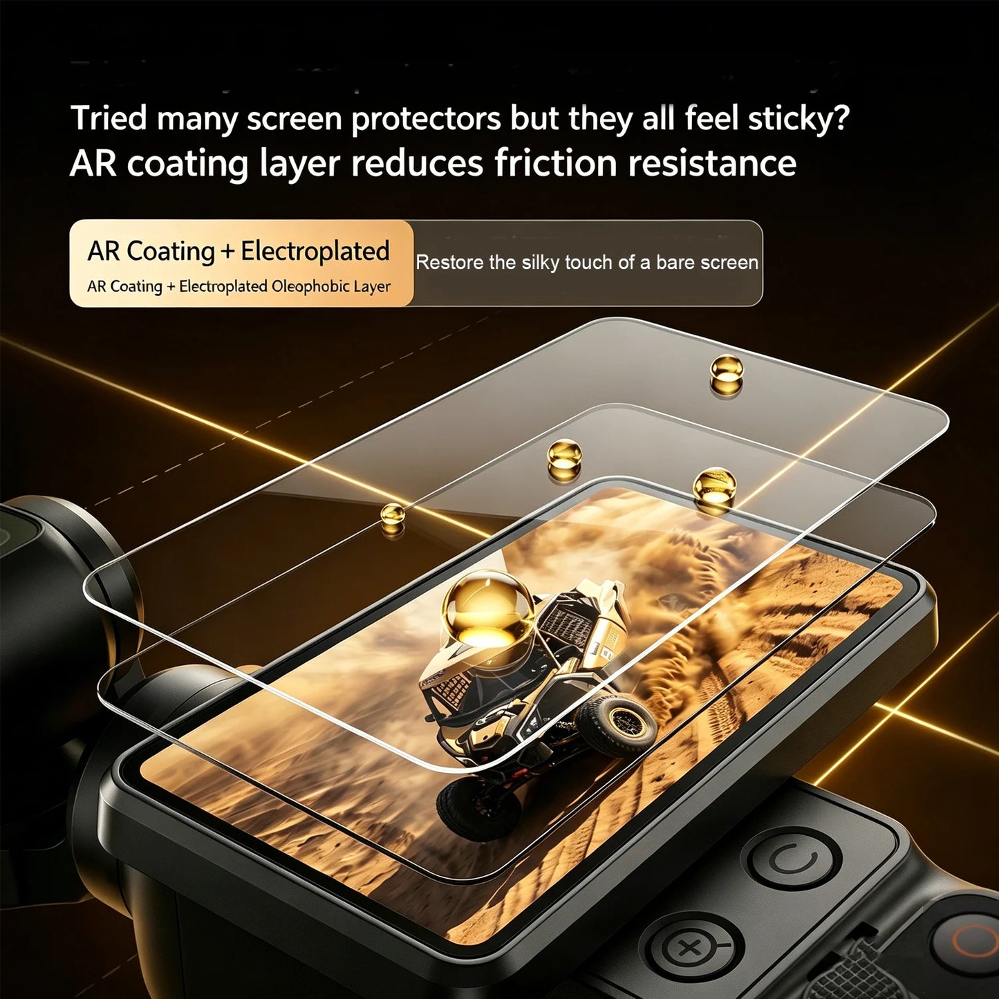 AR Anti Glare Screen Protector+Lens Film For Dji Pocket4 99.6% Clarity High Hardness Scratch Resistant HD Tempered Glass Peaceful Pleasures Health and Wellness