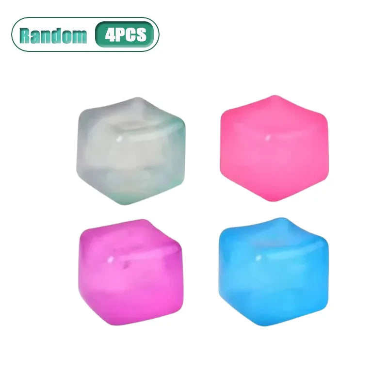 Slow Rising Gel Ice Cube Squishy Fidget Toy – Stress Relief