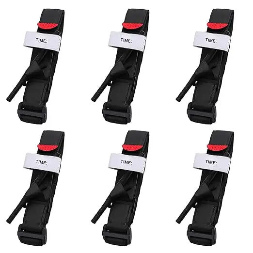 Tourniquet Emergency Tactical Emergency Strap Single Handed Medical First Aid Equipment for Hiking Camping Travel Outdoor Sports Peaceful Pleasures Health and Wellness 6pcs tourniquet