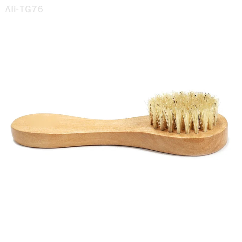 Natural Bristle Exfoliating Face Brush | Bamboo Scrubber