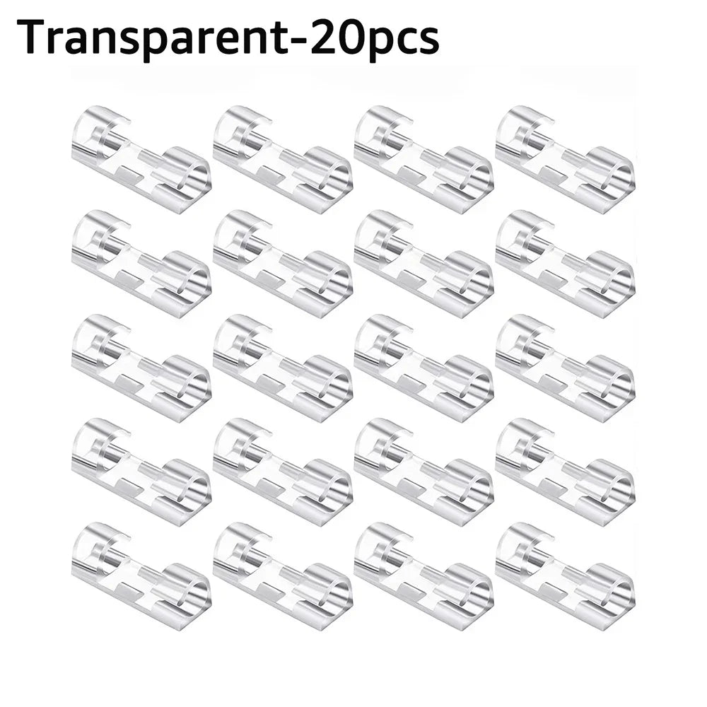 Desktop Cable Organizer Clips | Cord & Wire Manager