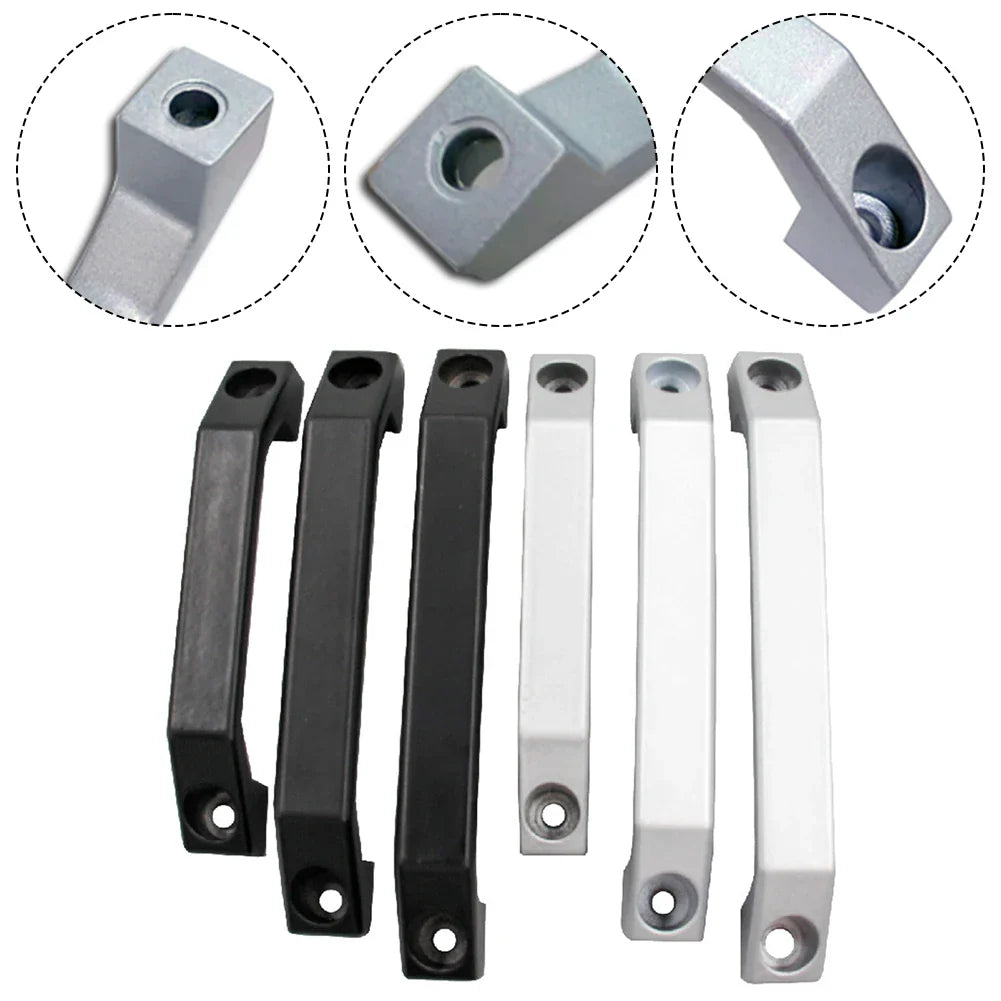 Aluminum Alloy U-Shape Cabinet Door Handle | Black & Silver